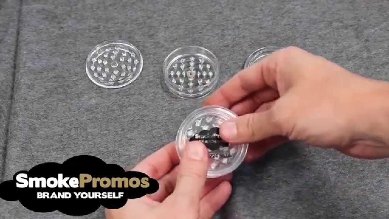 Custom Grinders 3 Piece Acrylic, Printed With Your Logo