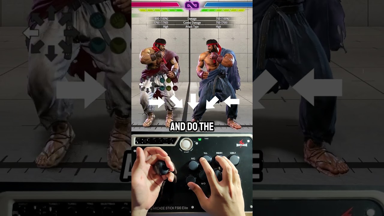 Как сделать кроссскейт DP в Street Fighter 6! | Сочетания клавиш, часть 3 #shorts