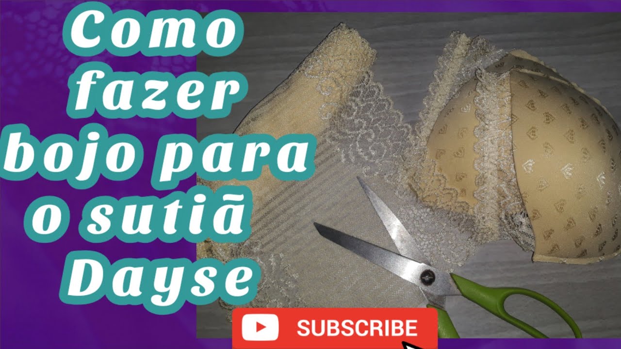 Como fazer  o bojo do sutiã Deyse com micro e renda parte 01 passo a passo