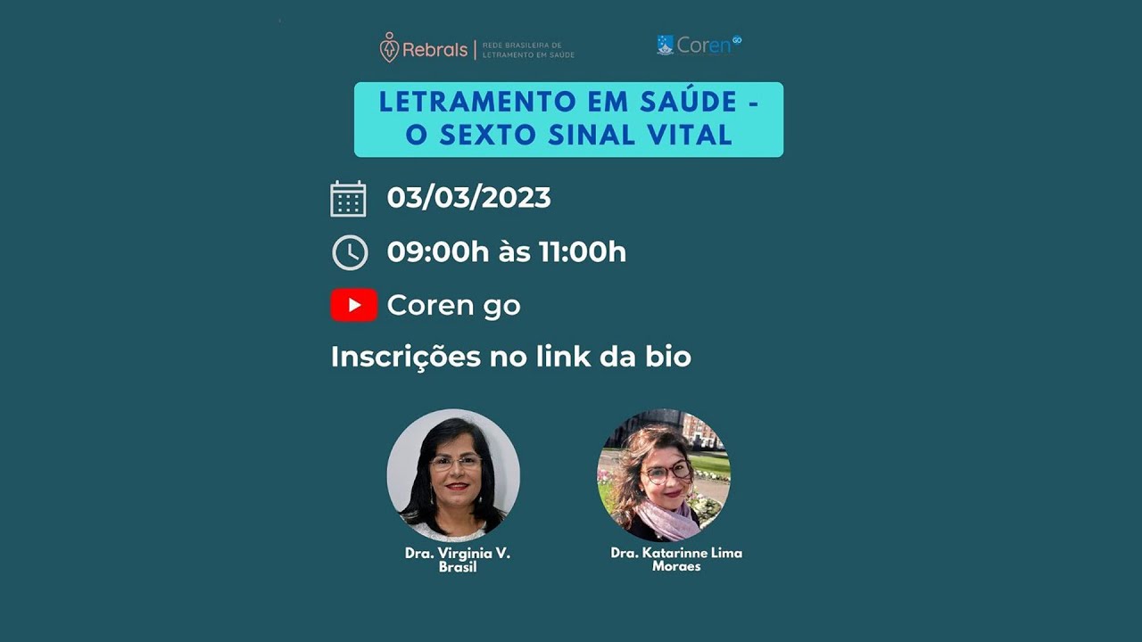 Palestra : “Letramento em Saúde, o sexto sinal vital”