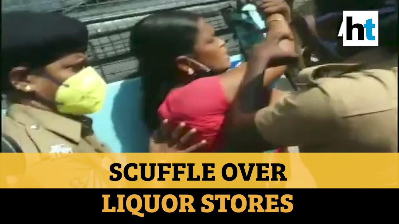 Watch: Women protesters clash with cops in Madurai over opening of liquor stores