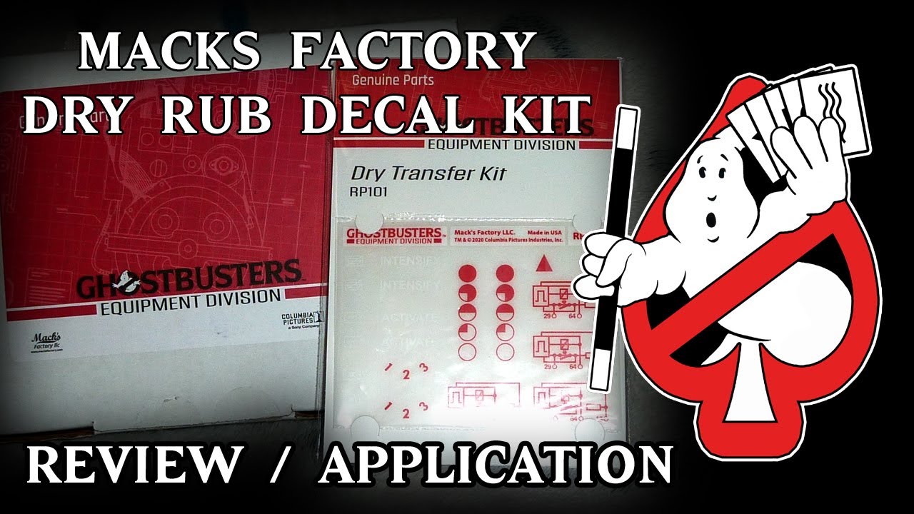 Охотники за привидениями — наклейки Macks Factory Proton Pack Dry Transfer Decals — обзор и приме...