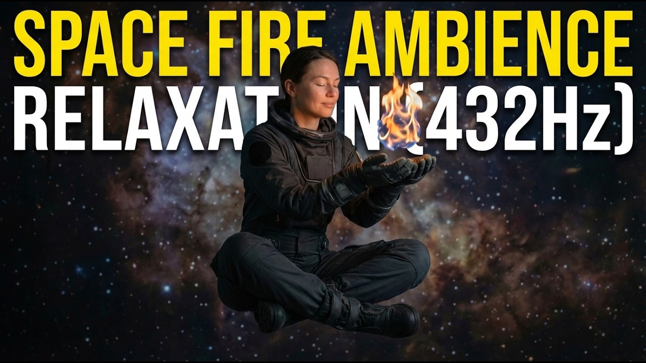 Space Fire Ambience 🔥  Cosmic Fireplace Sounds for Deep Sleep & Relaxation (432Hz)