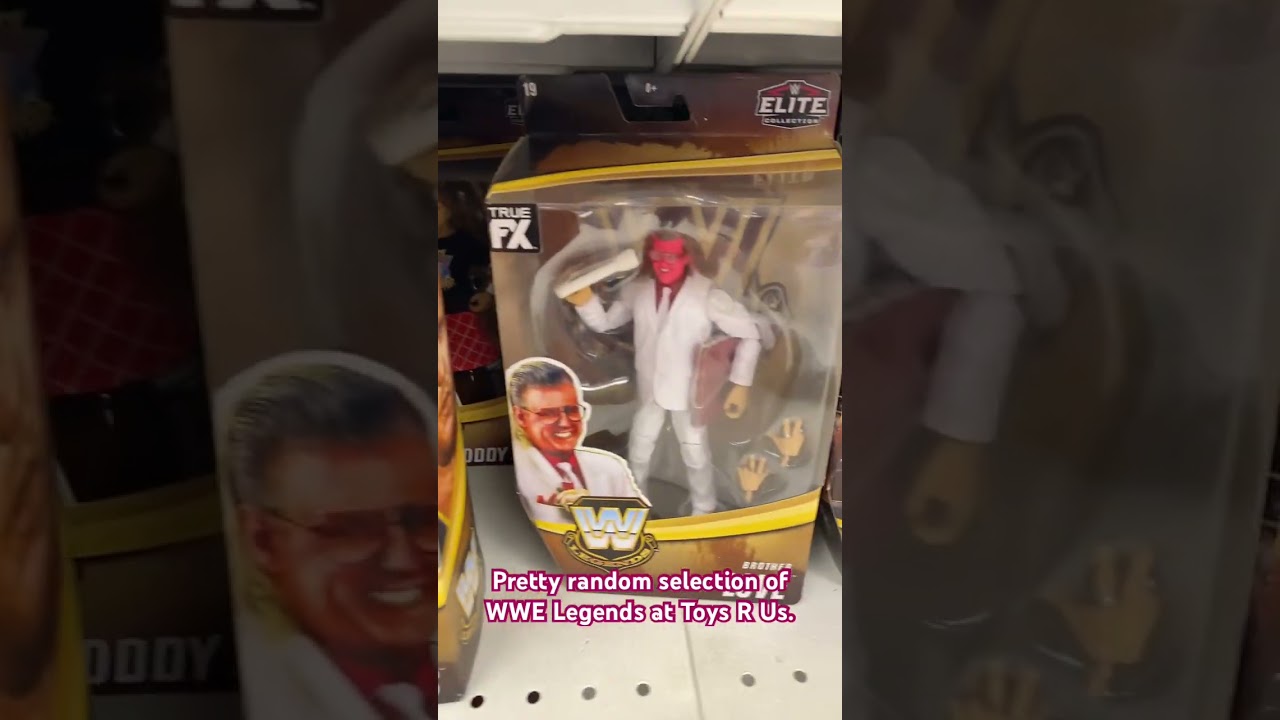 Pretty random selection of WWE Legends figures at this Toys R Us.