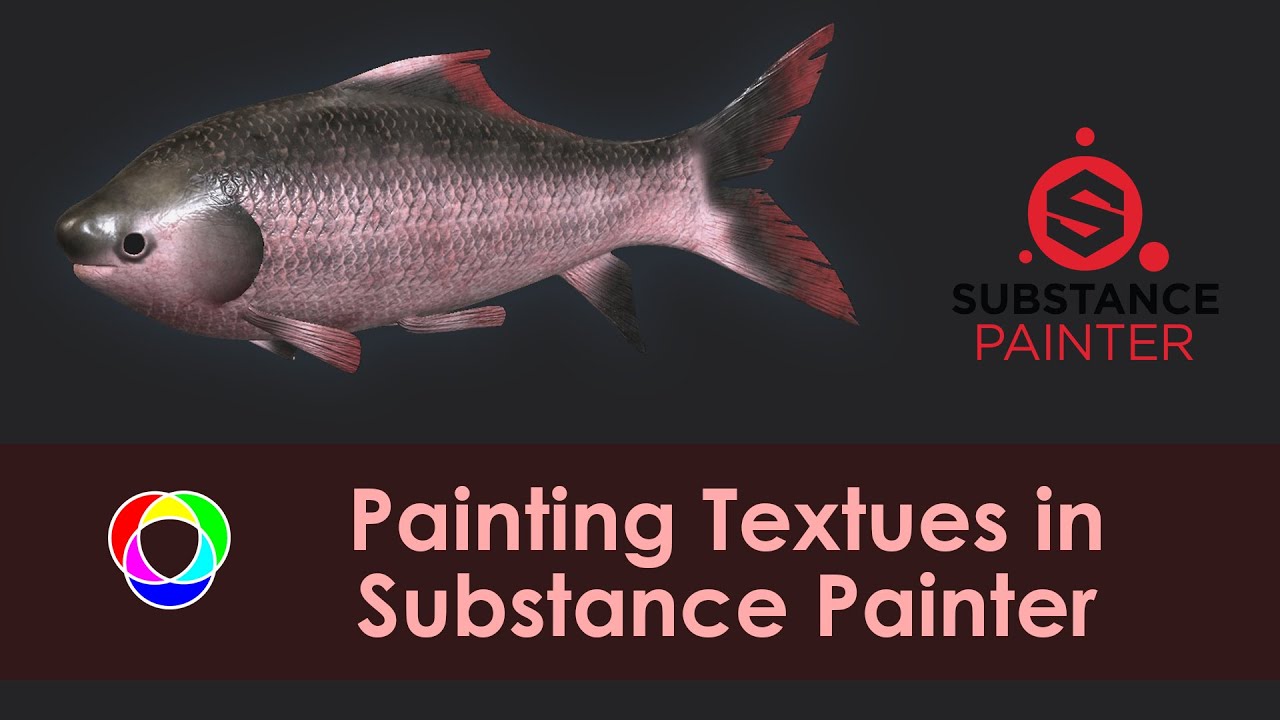 Fish Texture Painting in Substance Painter. 3D Creature Texture painting Tutorial for beginners.