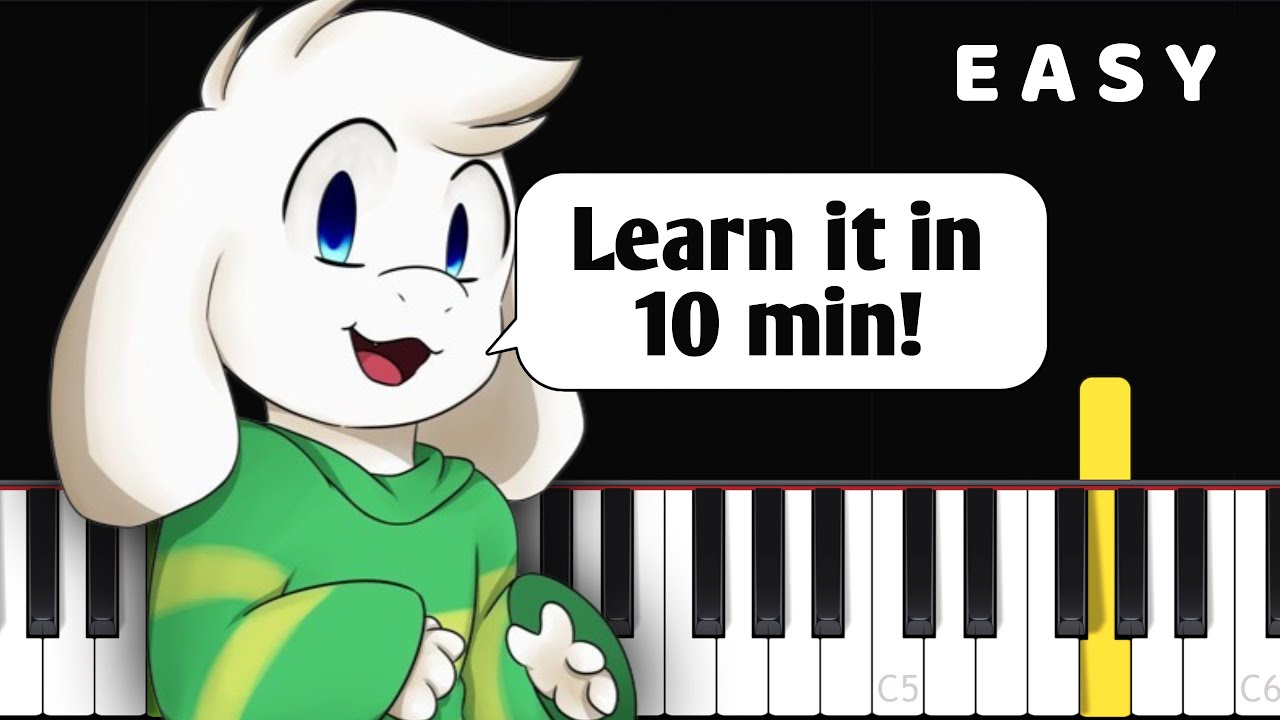 Undertale - His Theme - EASY Piano tutorial