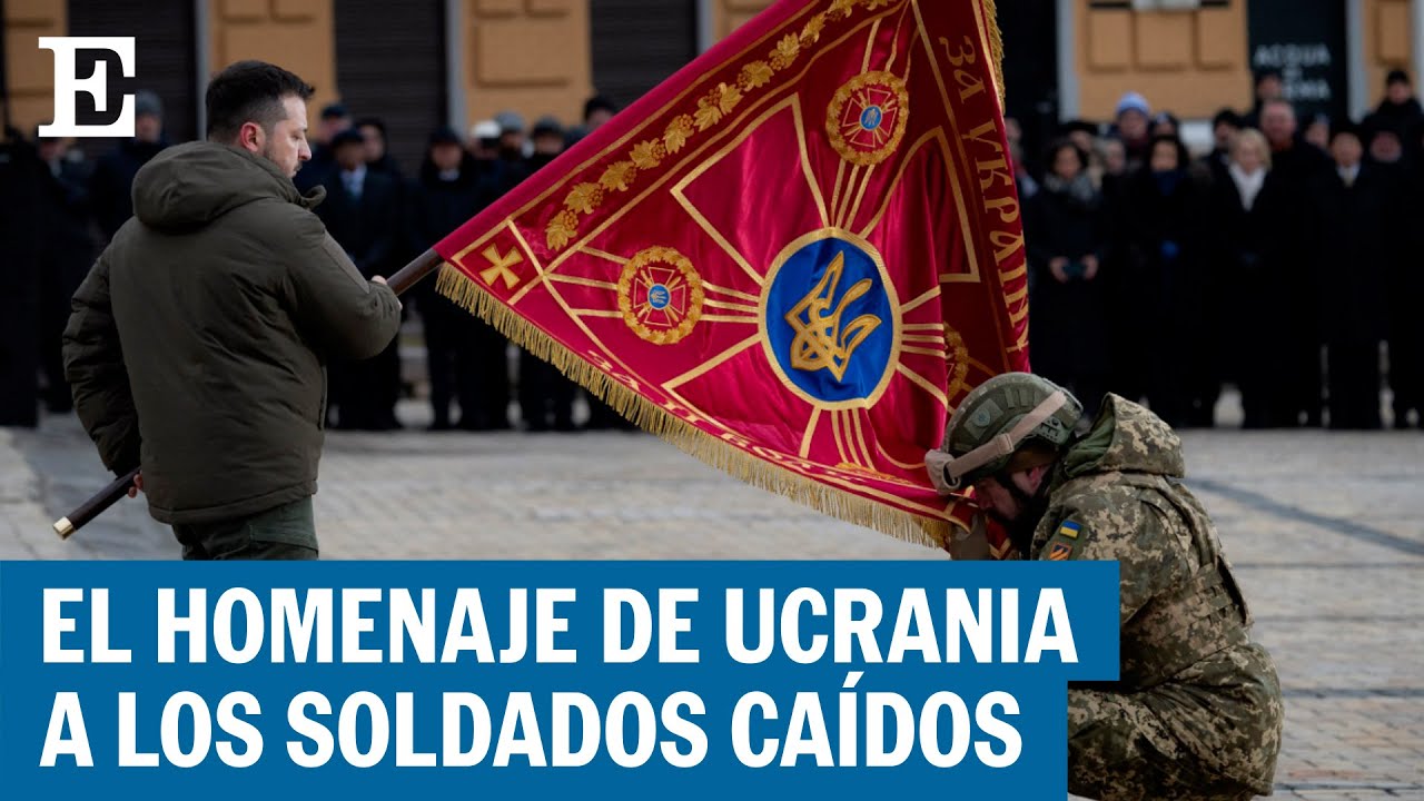 El homenaje de Zelenski a los soldados ucranios muertos en la guerra