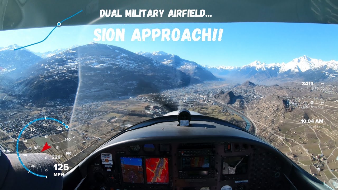 4000ers! Sion (LSGS) approach in Valais, Switzerland (CPL 300nm flight)