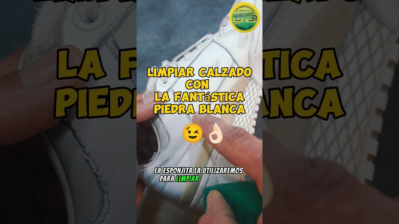 How to clean shoes with Fantastic White Stone 👟🧽 #cleaningtips #cleaning #cleanwithme