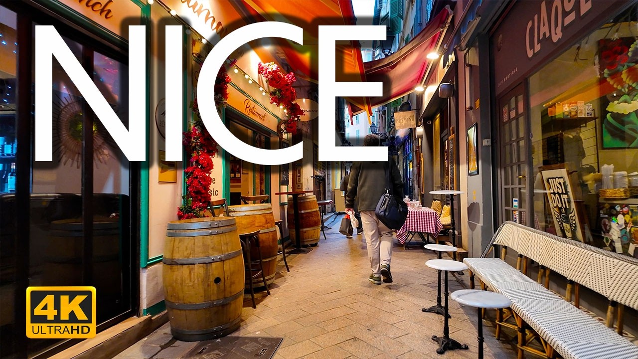 NICE 🇫🇷 | Place Masséna & City Center Evening Walk 4K 60fps