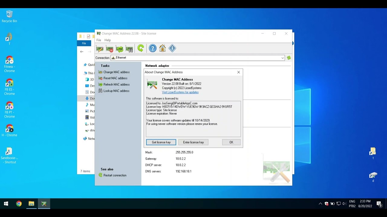 LizardSystems Change MAC Address 22.08 Koko (2022) - Kuinka asentaa ja aktivoida [Ty&ouml;skentely 100%]