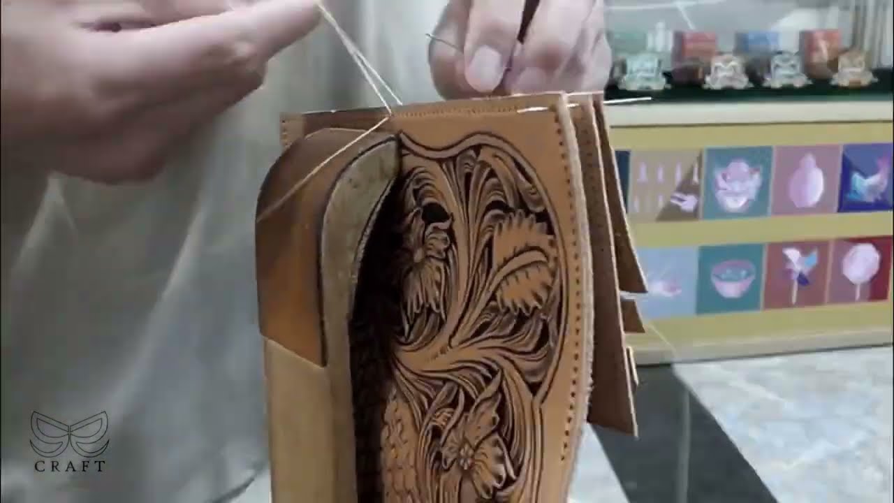 Making Leather Wallet Eps.10