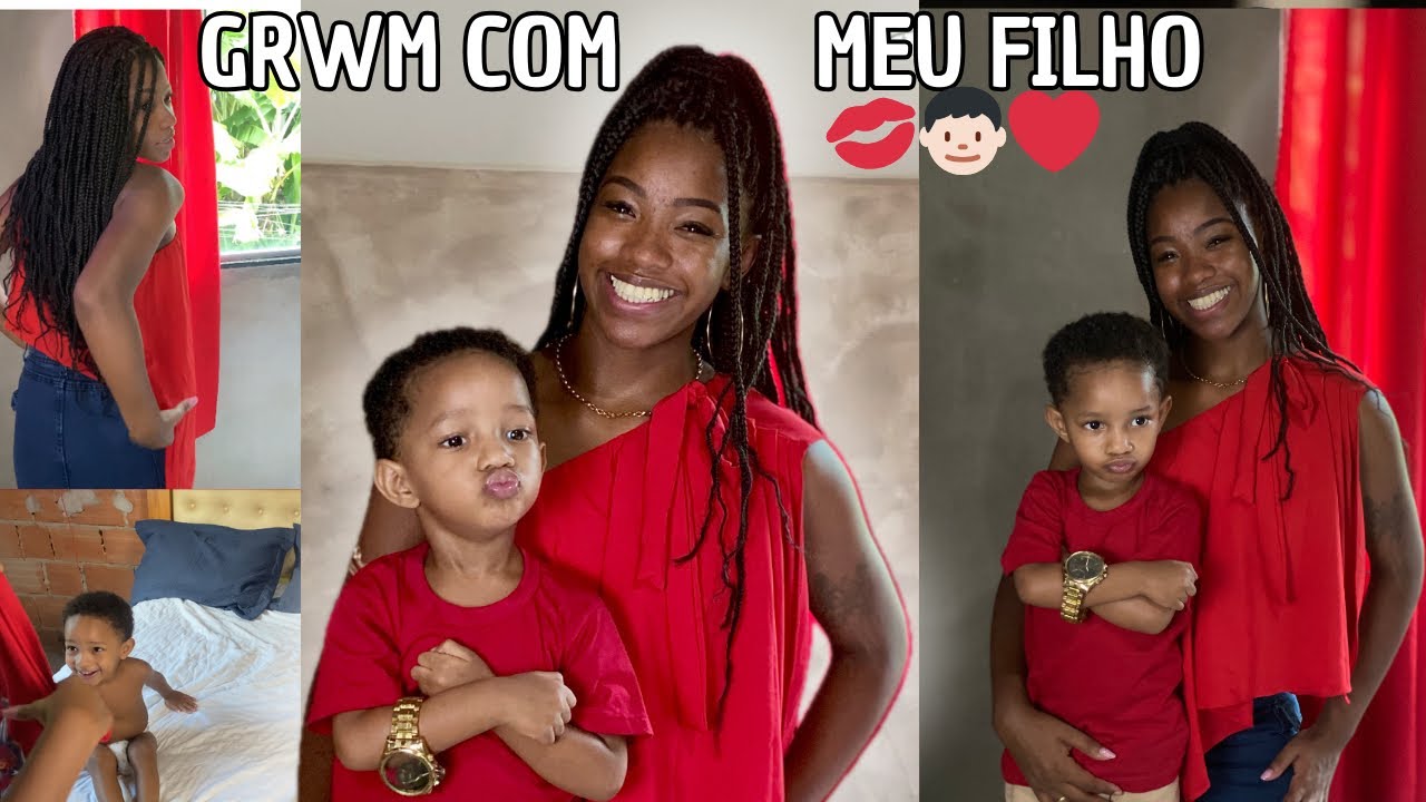 GRWM com meu filho para ir ao shopping 💙🛍️