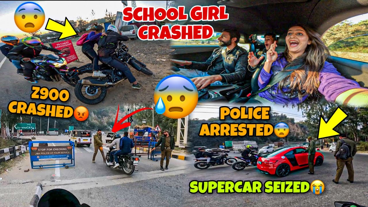 SCHOOL GIRL Crashed with Z900😭 | Police vs Supercar😡 | Police naka toda😡 ?? Training back workout