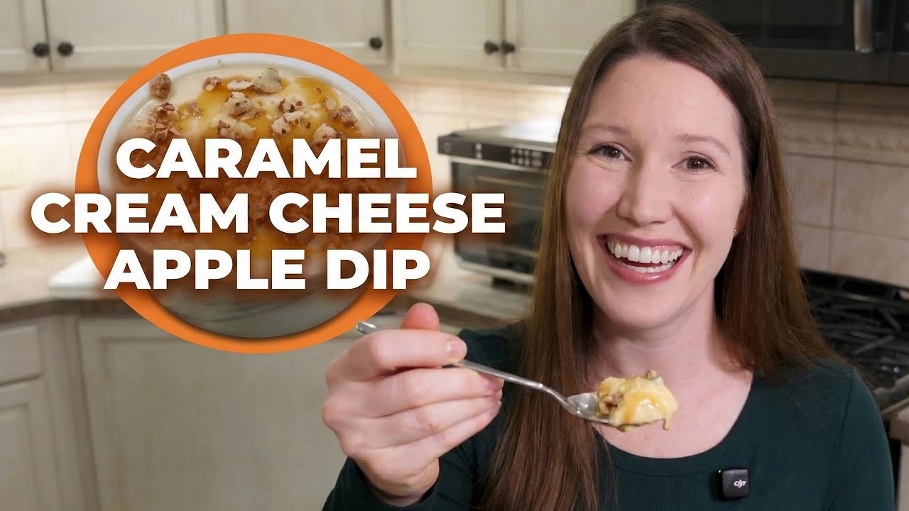 Easy 3-Ingredient Caramel Cream Cheese Apple Dip