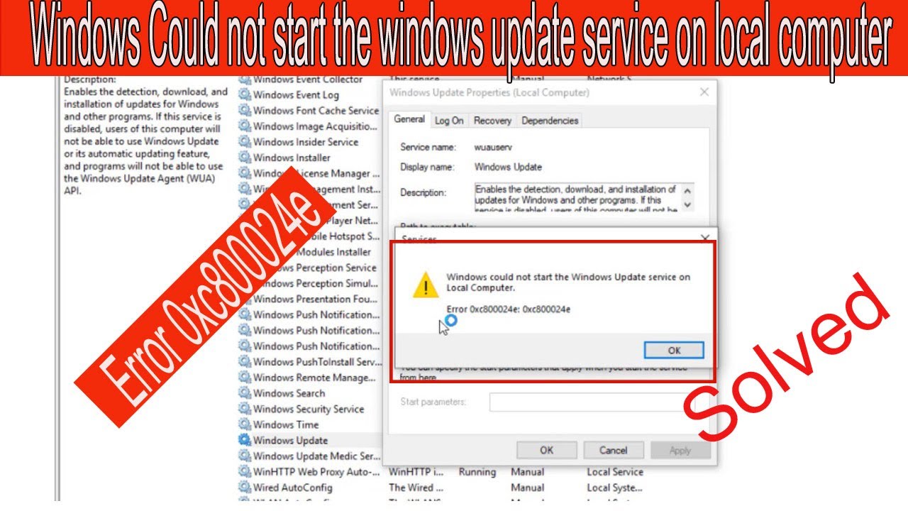 ИСПРАВЛЕНИЕ: Windows не удалось запустить службу обновления Windows на локальном компьютере | Оши...