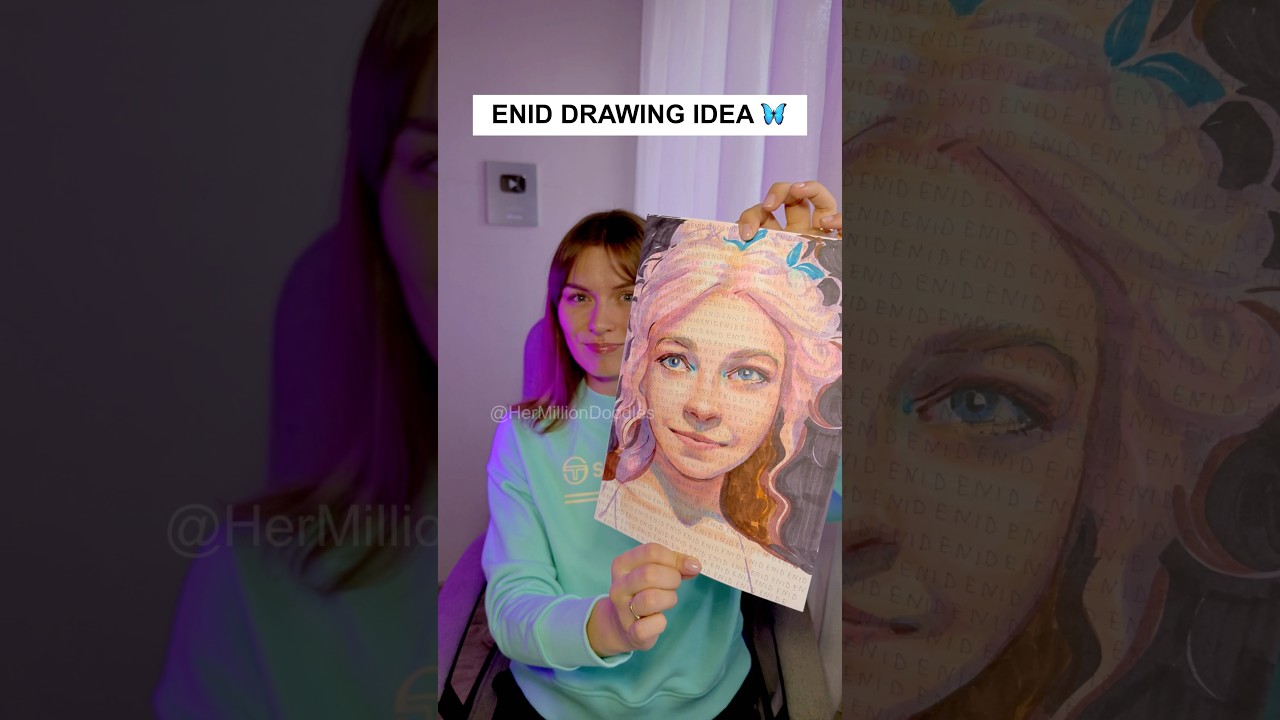 Enid Drawing Idea 🐺 Wednesday 2 Art ✨ #art #drawing #wednesday