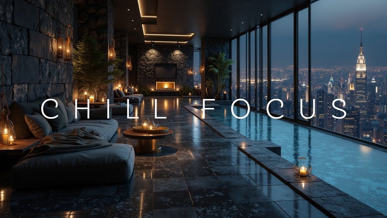 Deep Work Music & Calm Focus ~ Идеальный микс для учебы с видом на ночной город