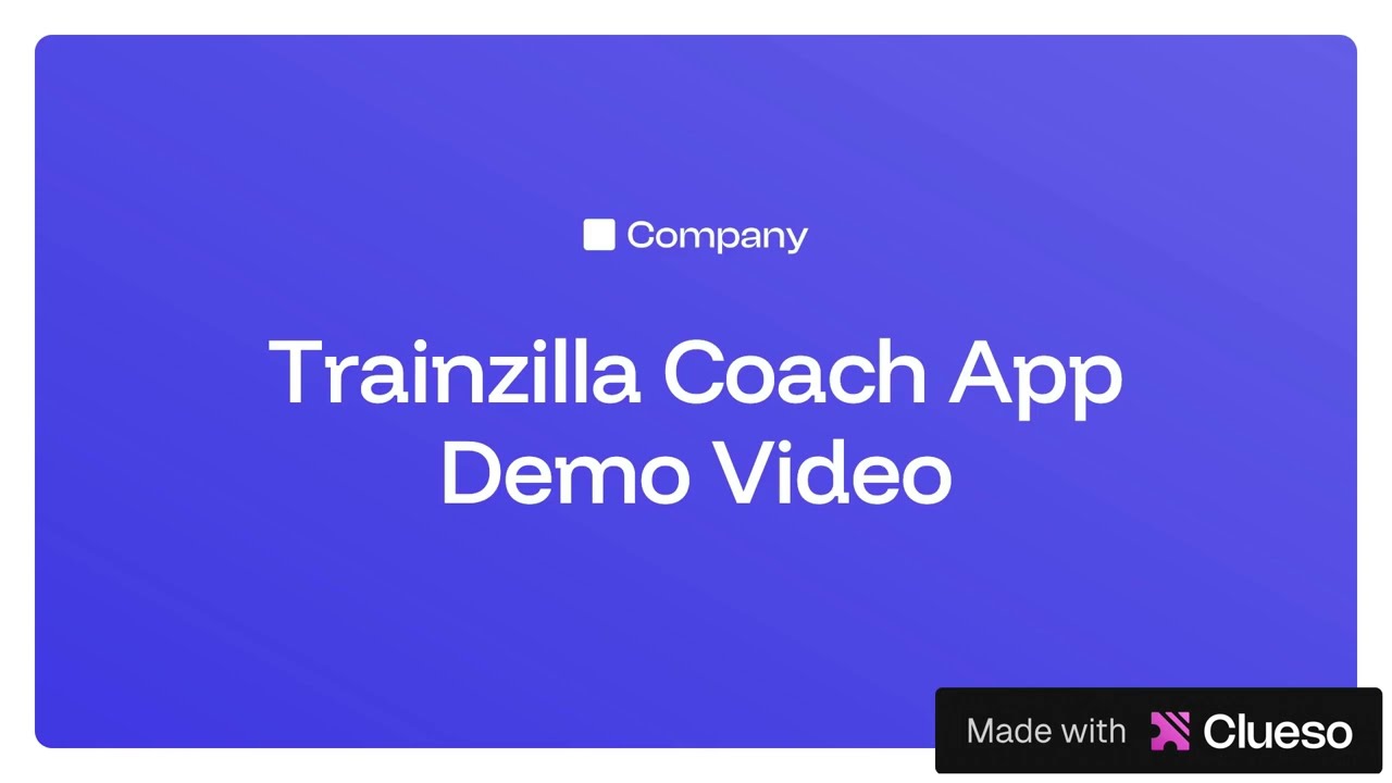 Trainzilla Coach App Demo