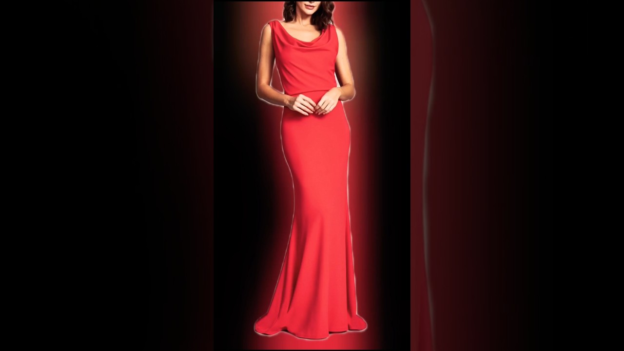 Women's Cowl Neck Elegent Gown Easy Cutting #viralshort #shorts #gown #fashion #fashiontrends