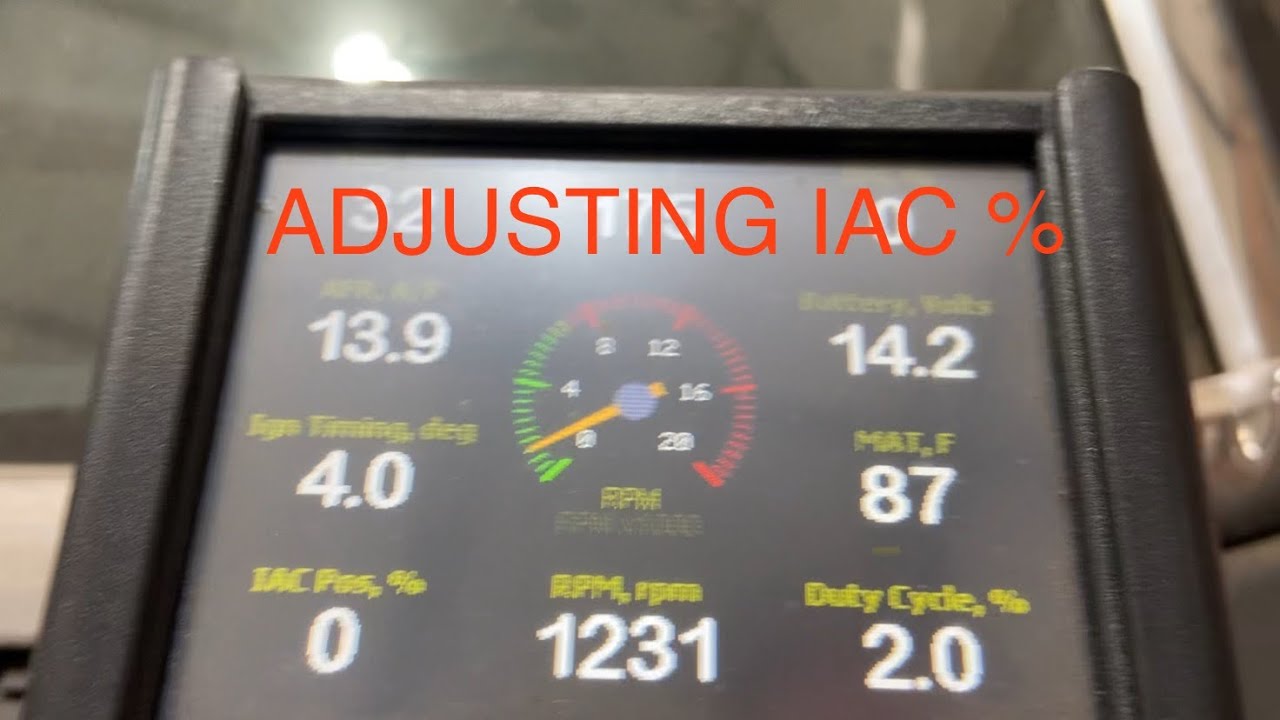 How to: Holley Sniper IAC Position percentage adjustment. 1969 Pontiac Firebird 400