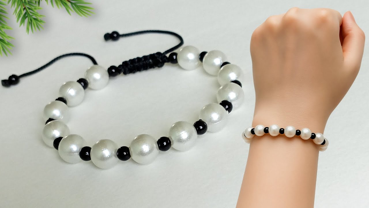 Easy bracelet making at home | beautiful and easy pearls bracelet making at home | diy easy bracelet