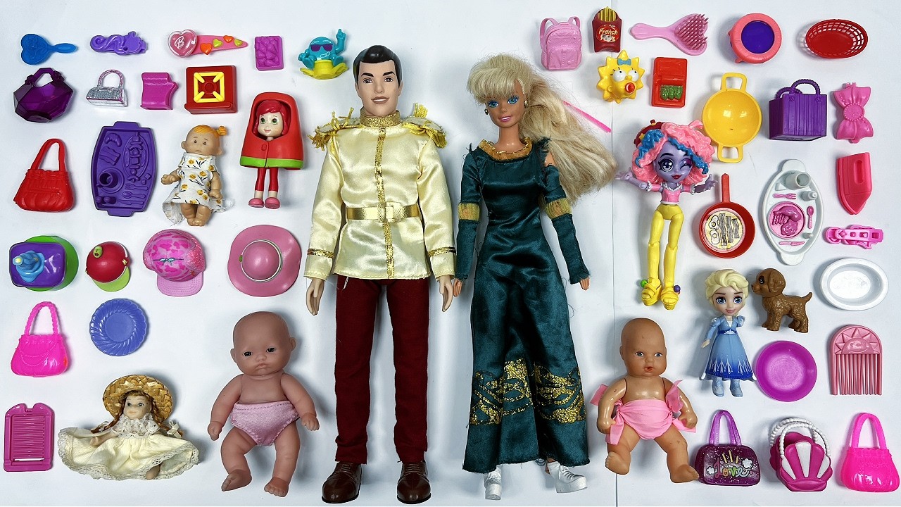 9 Minutes Satisfying with Unboxing Barbie Family Playset, Doll Dressup Set ASMR Toys | 👠Barbie Set 👗