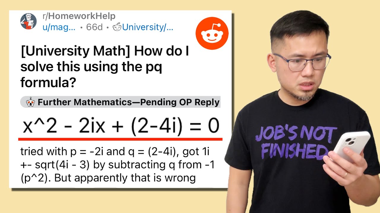 How do I solve this quadratic equation using the pq formula? Reddit algebra