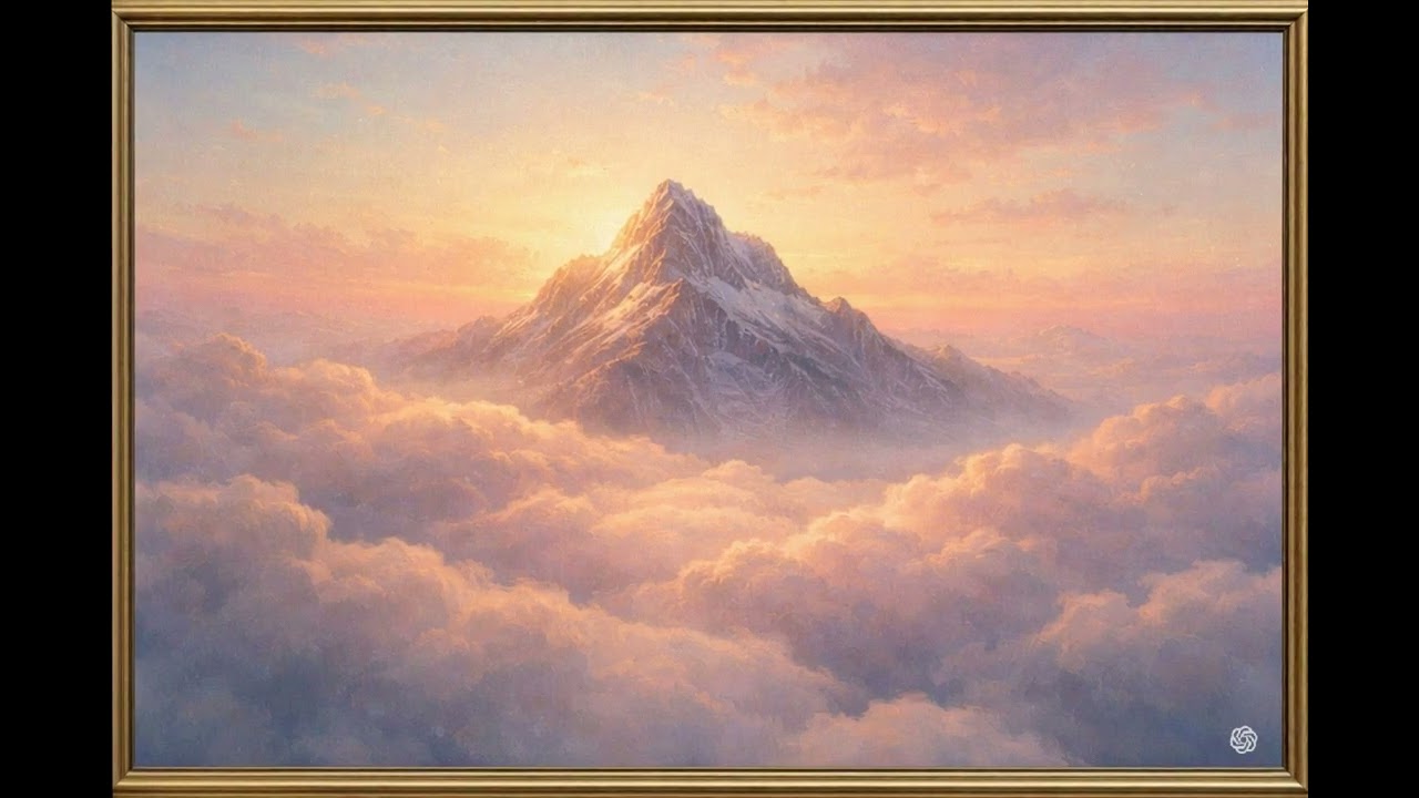 Mountian With Clouds-Dağ ve Bulut Manzara Tablosu