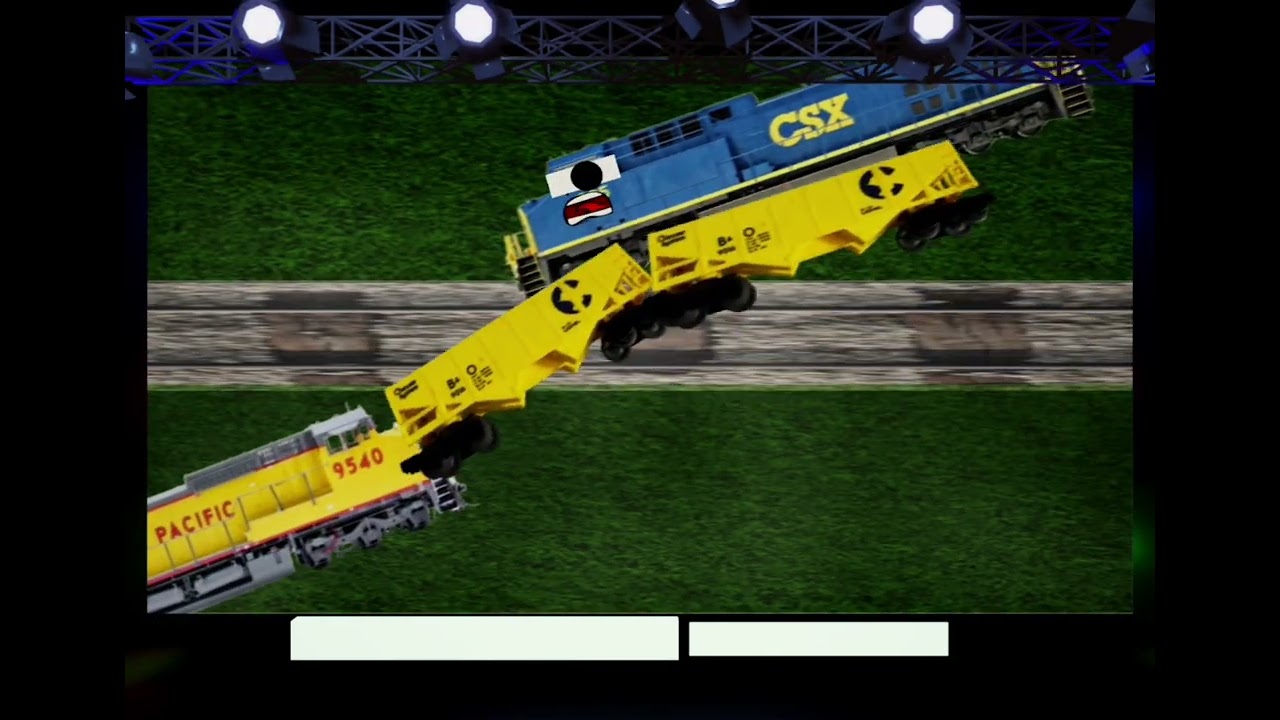 All of my train vs trucks and my brothers train vs truck and some crashes