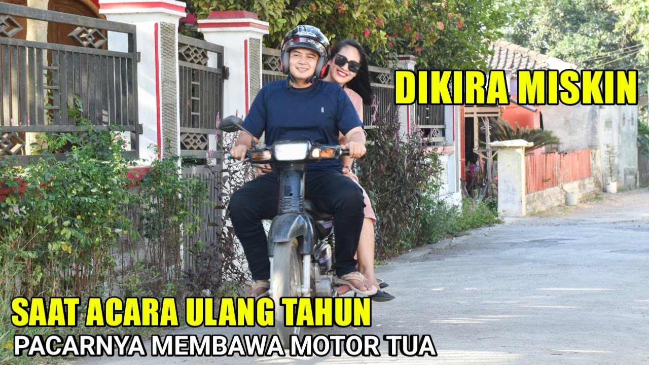 DIKIRA MISKIN KARNA BAWA MOTOR TUA SAAT ACARA ULANG TAHUN PACARNYA BUAT SEMUA SYOK BAWA HADIAH MOBIL