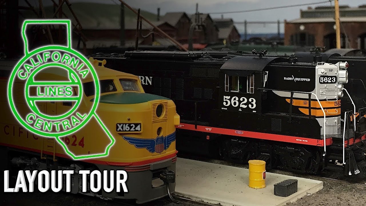 California Central Lines HO Scale Model Railroad Layout Tour Santa Clara