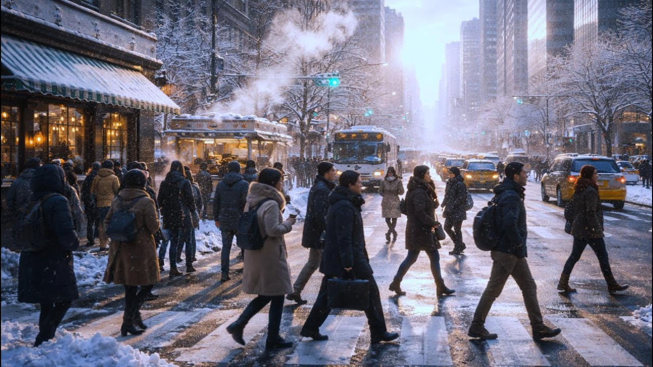 Winter Morning Ambient Playlist – Cold Commute Atmosphere (D-5 Before the End)