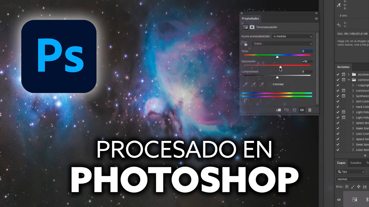 Curso: Procesado en ASTROFOTOGRAF&Iacute;A con PHOTOSHOP