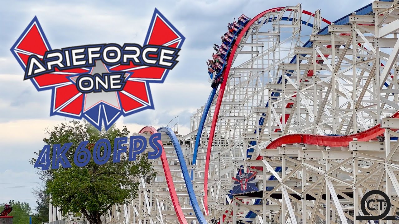(4K) ArieForce One - Fun Spot Atlanta Roller Coaster Off-Ride 2023