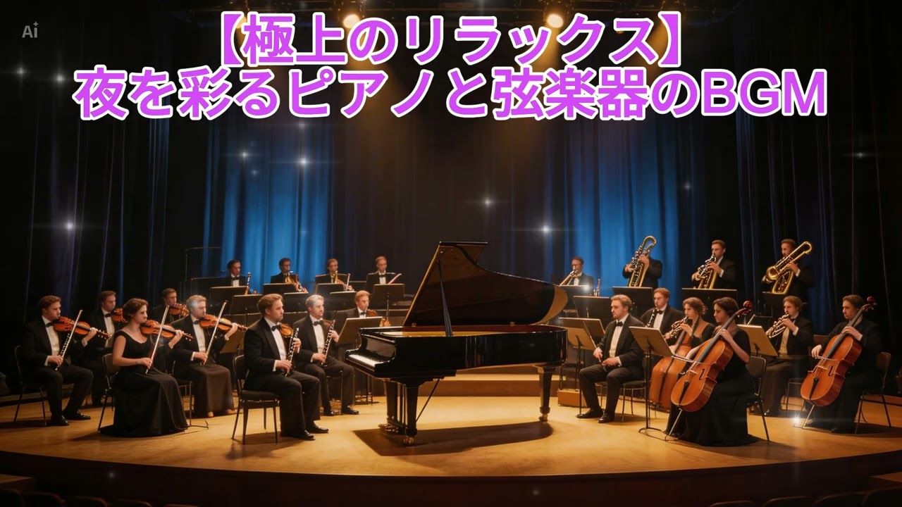 【極上のリラックス】夜を彩るピアノと弦楽器BGM