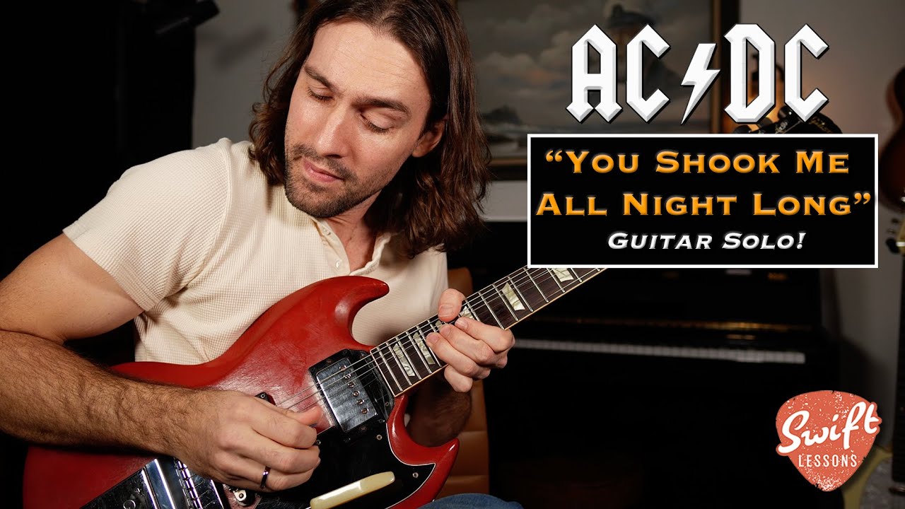 AC/DC - You Shook Me All Night Long Solo - Guitar Lesson w/ Tabs!