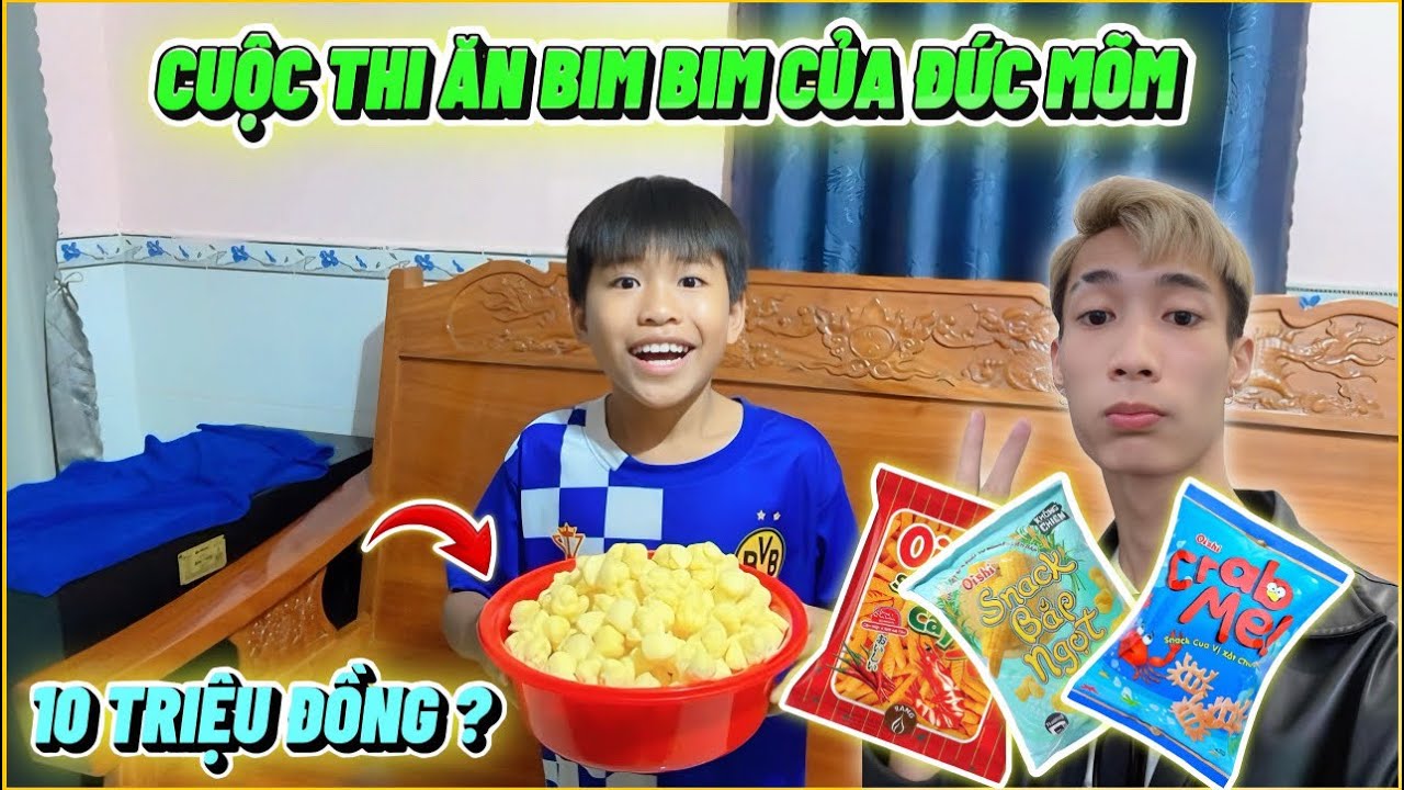 Bé Lâm Thi Ăn Bim Bim Với Shima, Giải Thưởng 10 Triệu Từ Đức Mõm ???