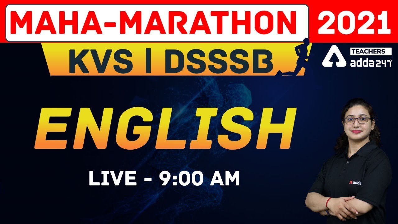 KVS & DSSSB MAHA-MARATHON | ENGLISH MARATHON CLASS FOR KVS DSSSB #ENGLISH