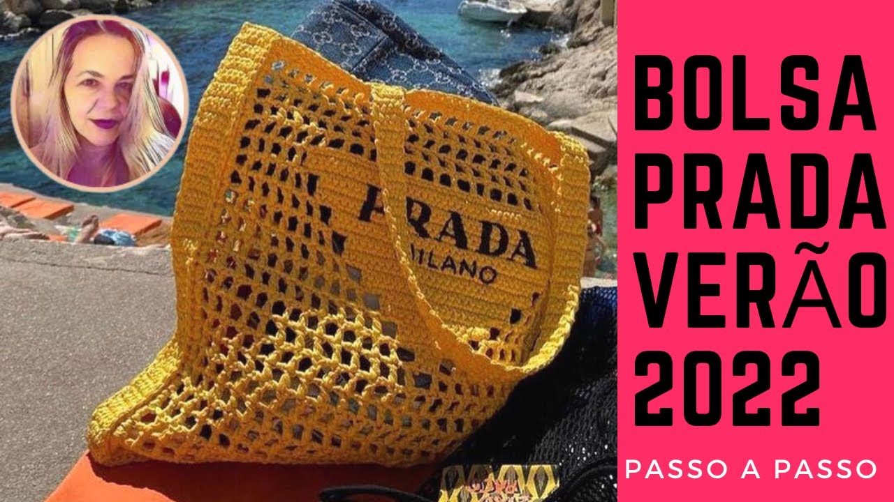 BOLSA PRADA DE CROCHÊ VERÃO 2022