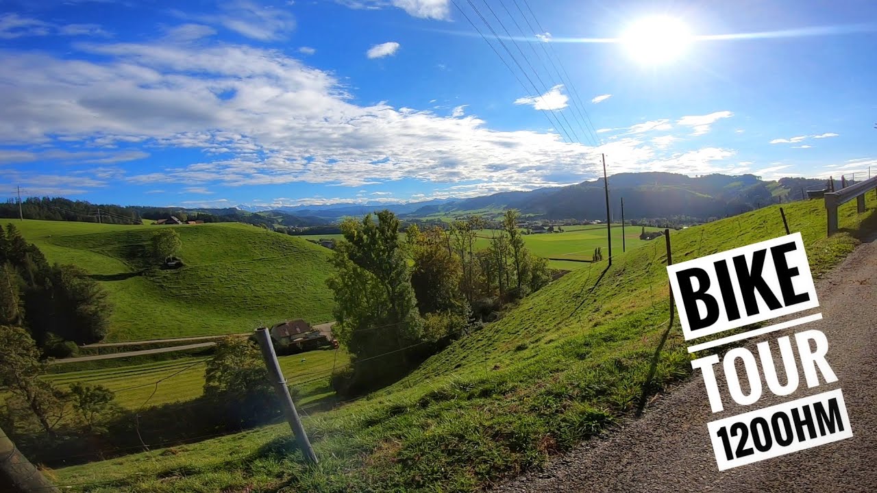 Bike Tour durch das Emmental Schweiz.  35 km, 1200 hm und 62km/h