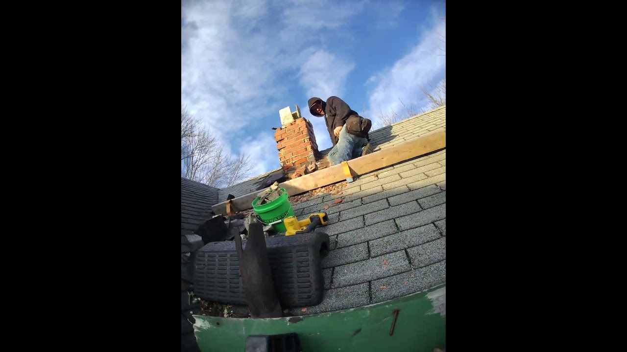 Crumbling 100 Year Old Brick Chimney 