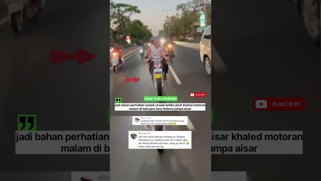 cewek bali histeris jumpa aisar khaled motoran dijalan#aisarkhaled #shorttrending #shortsviral