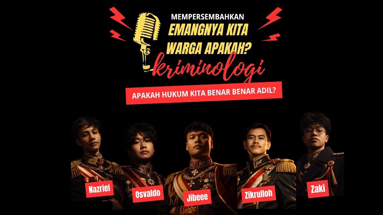 KRIMINOLOG BERSAMA (Fachri Rajib (Jibe), Dzaki Imam, Osvaldo, Zikrulloh, dan Nazril  filsuf Sunda)