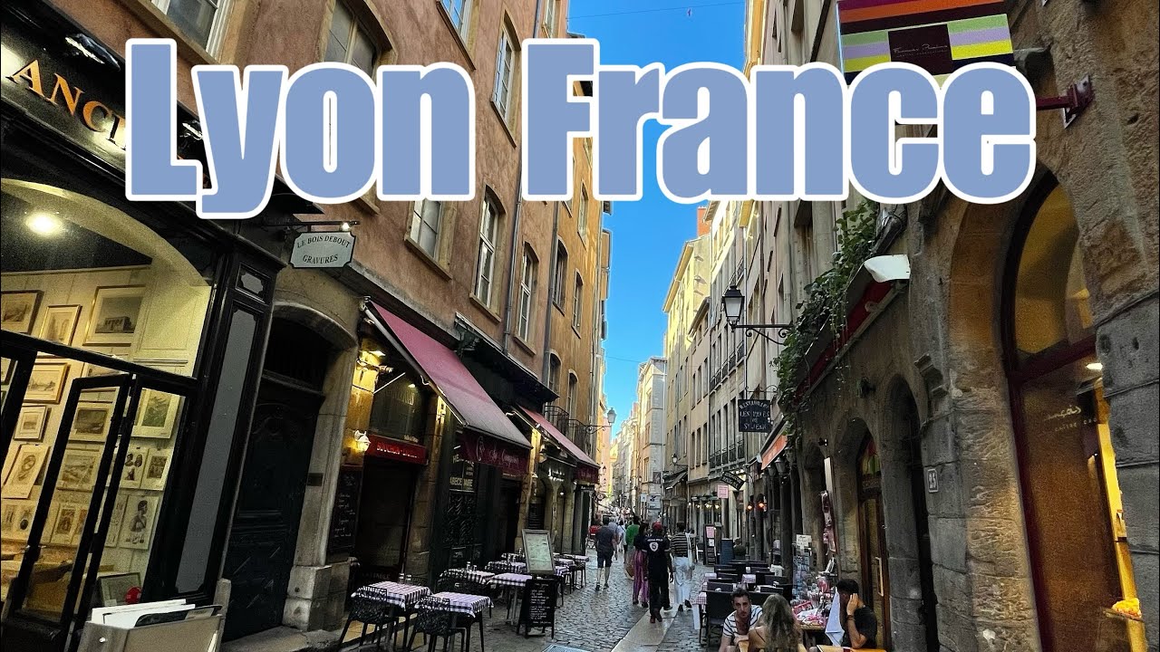 Lyon France 🇫🇷 4K Walk Street, Vieux Lyon, Old Town Lyon, France's Third-Largest City July 2022