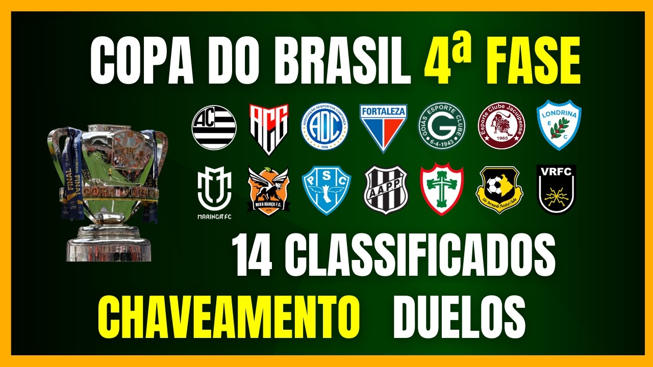 COPA DO BRASIL 2026 | 4ª FASE | 14 CLASSIFICADOS | CHAVEAMENTO