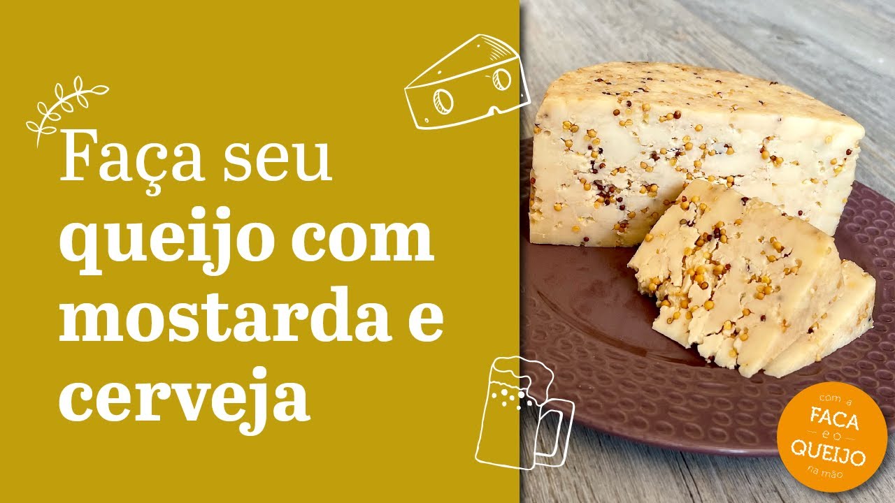 Queijo maturado com mostarda e cerveja escura