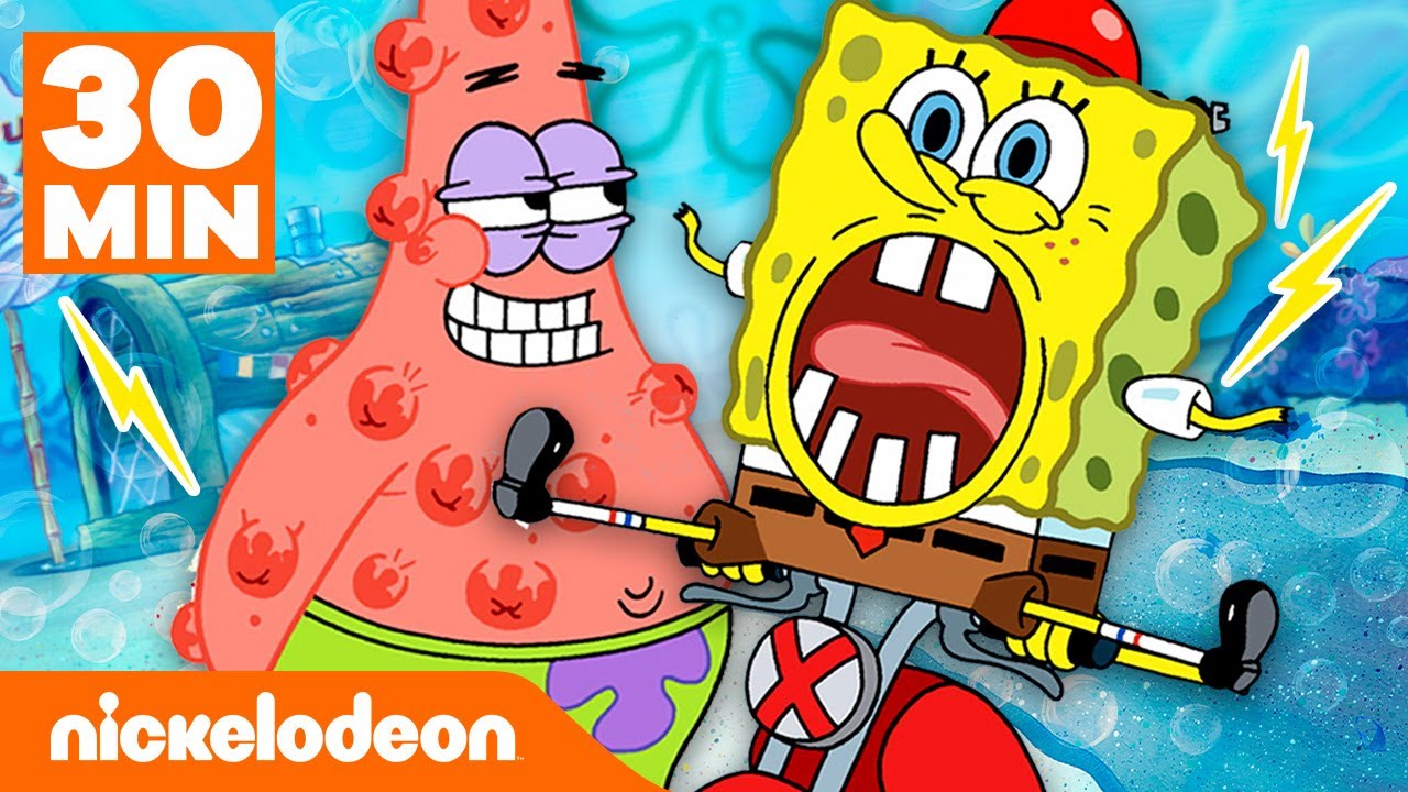 Bob Esponja | Os Momentos Mais Imprudentes de Bob Esponja e Patrick por 30 Minutos! | Nickelodeon