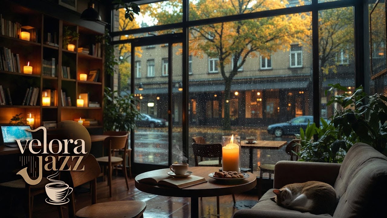 Gentle Jazz Music for a City Evening | Gentle Rain | Velora Jazz