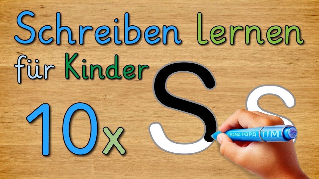 Buchstabe S - Schreiben lernen für Kinder - Deutsch Klasse 1 - Tutorial #schreibenlernen